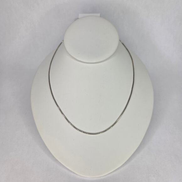 Giani Bernini Sterling Silver Chain Necklace, 18" Box Chain Simple Classic NEW - Picture 5 of 12